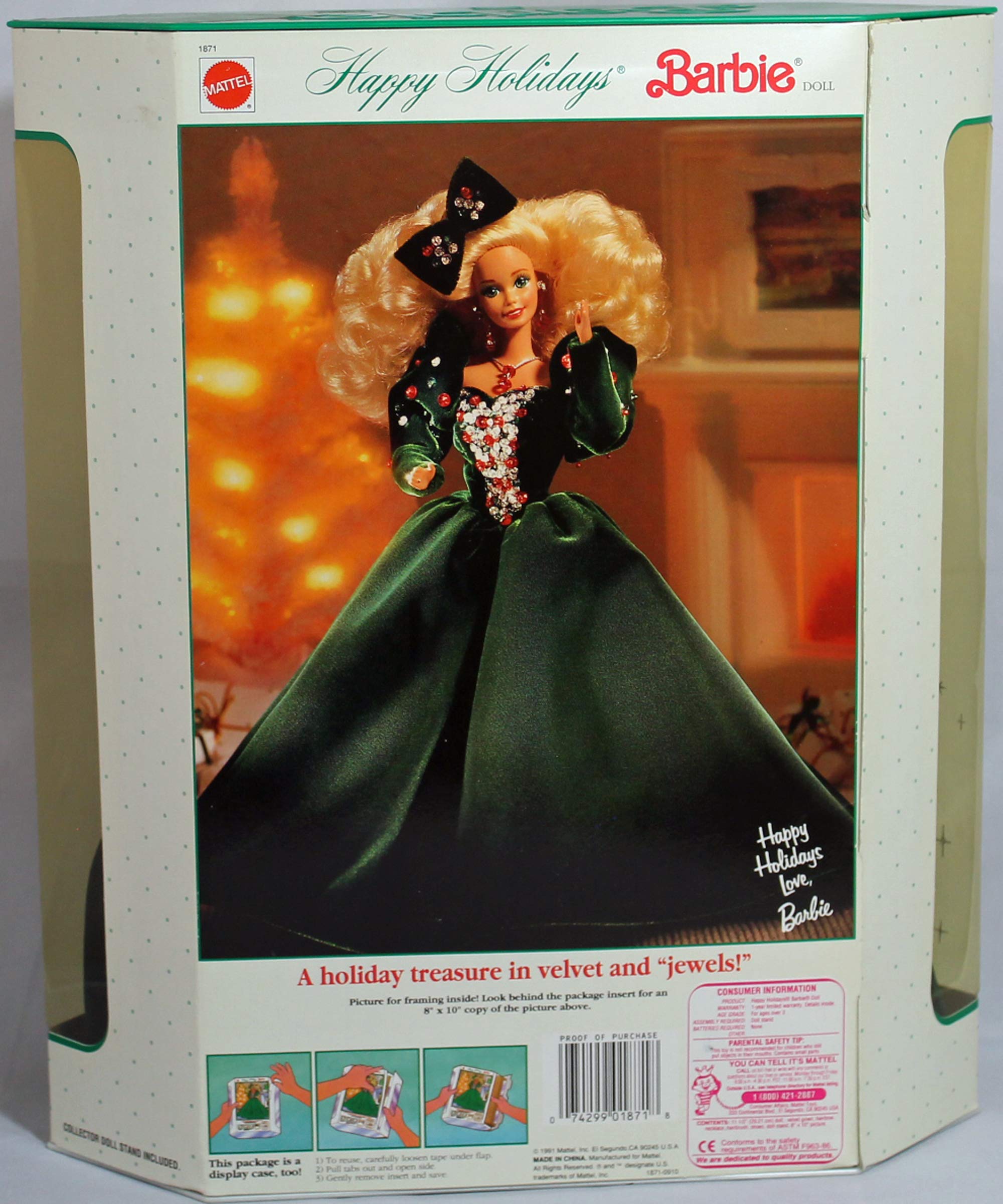 Amazon.com: Happy Holidays Barbie Doll Special Edition (1991